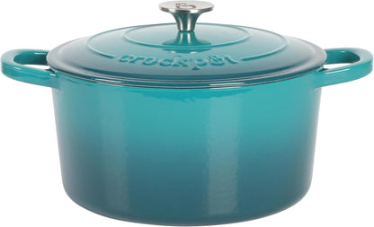 3 Quart Enameled Cast Iron Dutch Oven – Aqua - Curated Catalog L1