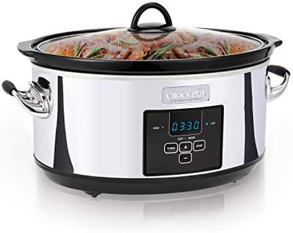 7 Quart Programmable Slow Cooker – Polished Platinum - Curated Catalog I5