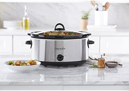 7 Quart Oval Manual Slow Cooker – Stainless Steel - Curated Catalog P2