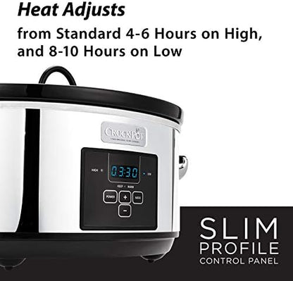 7 Quart Programmable Slow Cooker – Polished Platinum - Curated Catalog I5