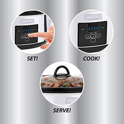 7 Quart Programmable Slow Cooker – Polished Platinum - Curated Catalog I5