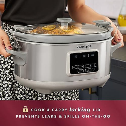 7 Quart Programmable Cook & Carry Slow Cooker - Curated Catalog O3