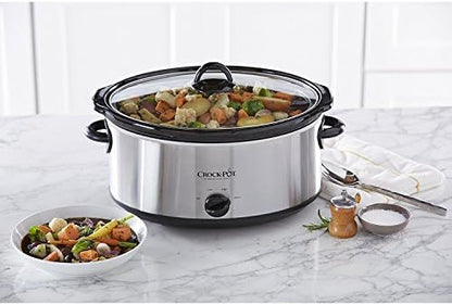 7 Quart Oval Manual Slow Cooker – Stainless Steel - Curated Catalog P2