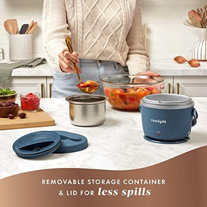 Electric Lunch Box Food Warmer 20oz – Faded Blue - Curated Catalog R9