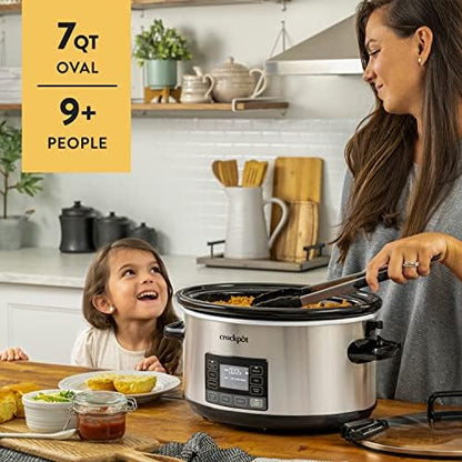 7 Quart Portable Programmable Slow Cooker with Timer - Curated Catalog S6