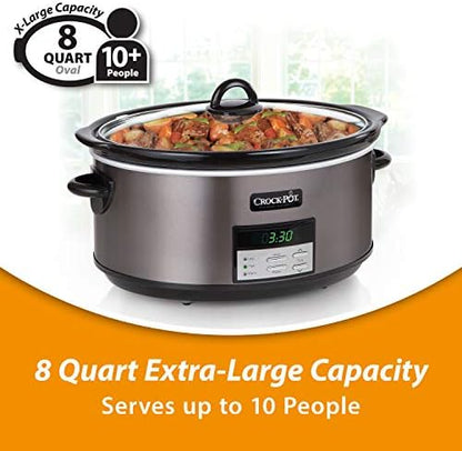 8 Quart Programmable Slow Cooker with Auto Warm - Curated Catalog P6