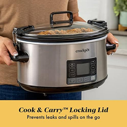 7 Quart Portable Programmable Slow Cooker with Timer - Curated Catalog S6