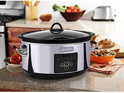 7 Quart Programmable Slow Cooker – Polished Platinum - Curated Catalog I5