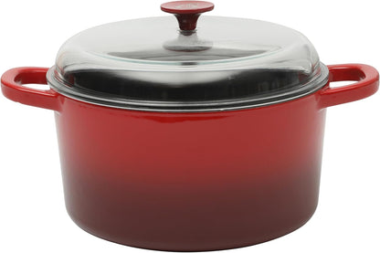 3 Quart Enameled Cast Iron Dutch Oven – Aqua - Curated Catalog L1