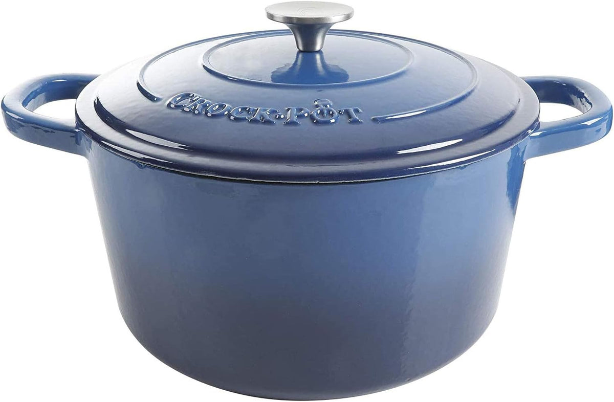 3 Quart Enameled Cast Iron Dutch Oven – Aqua - Curated Catalog L1