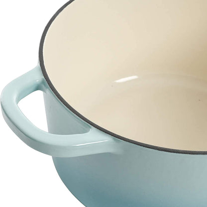 3 Quart Enameled Cast Iron Dutch Oven – Aqua - Curated Catalog L1